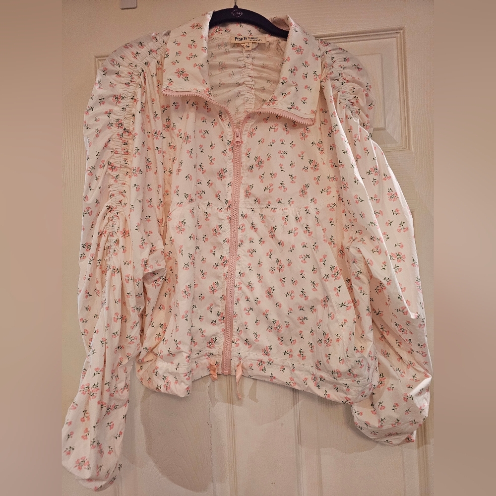 Peach Love California Pink Floral Jacket